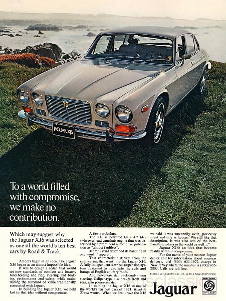 Jaguar XJ6 SI.jpg - 1972 First XJ6 Ad.